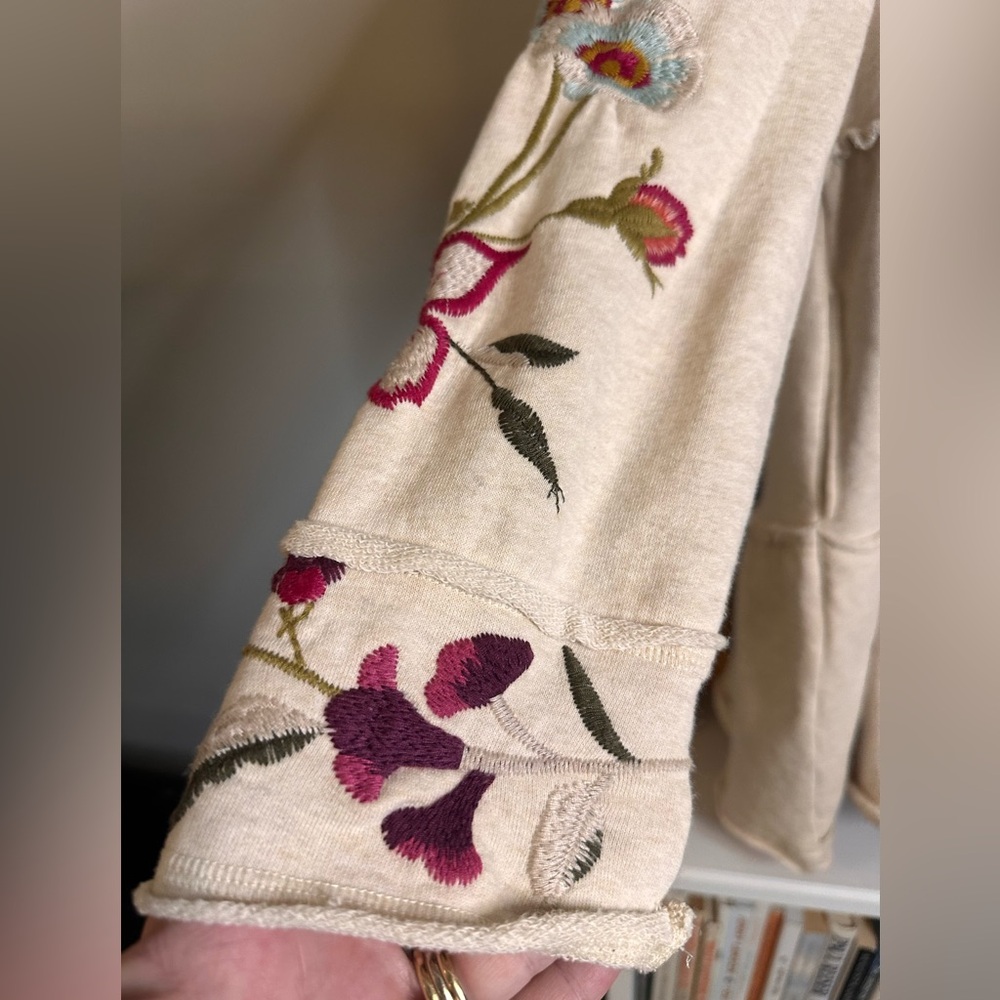 Johnny Was Flore Tiered Hoodie. Size M - Picture 4 of 11